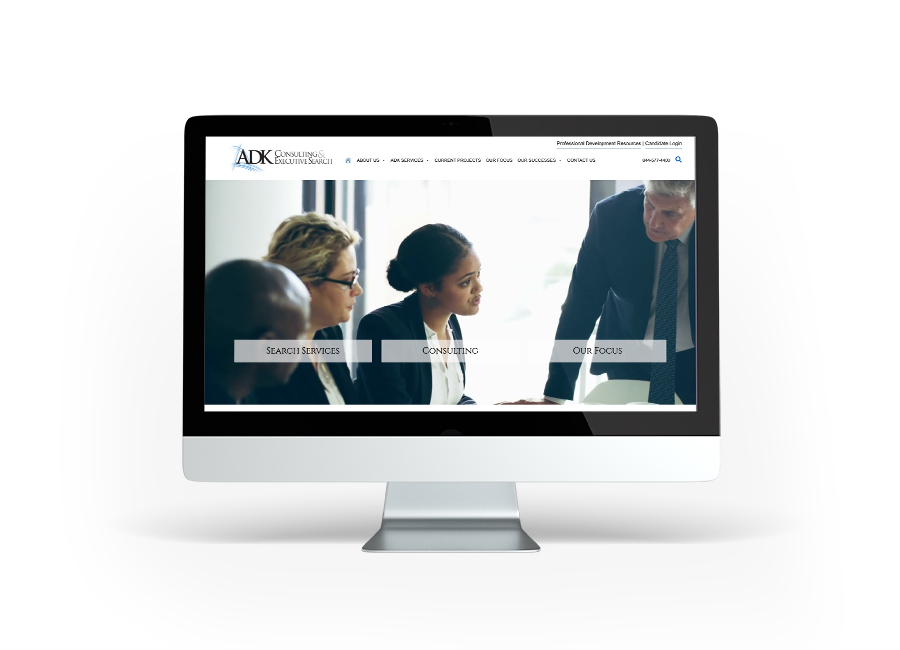 adk executive search mockup