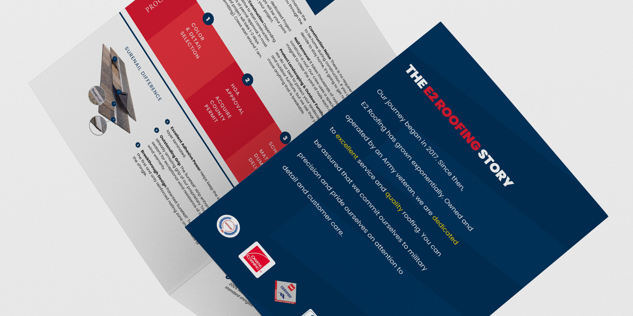 brochure design fisher agency e roofing jacksonville