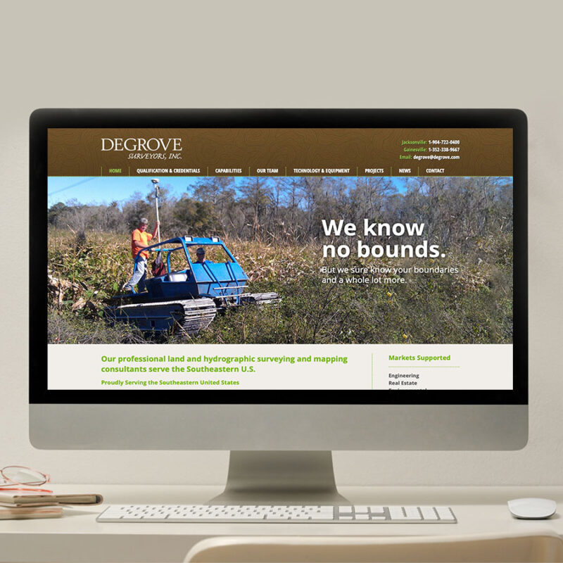 Degrove Surveyors Website Design Portfolio