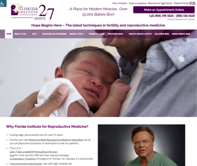 Fertility Jacksonville Medical Website 2019