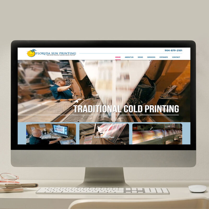 Florida Sun Printing Website Design Portfolio