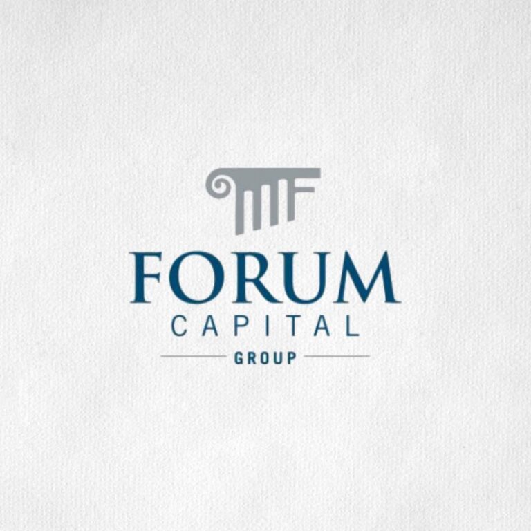 Logo design for Forum Capital Group is a private equity firm focused on financial services. Fisher specializes in financial services marketing