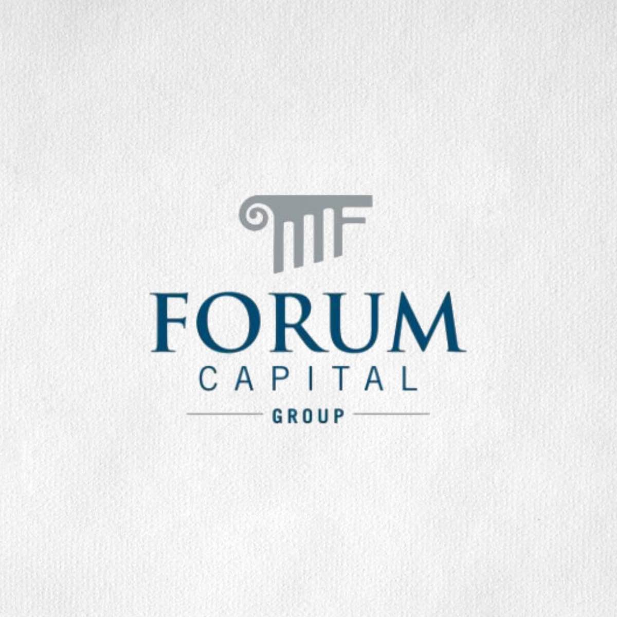 Logo design for Forum Capital Group is a private equity firm focused on financial services. Fisher specializes in financial services marketing