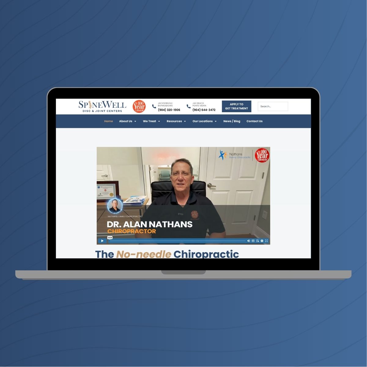 healthcare website design rebrand spinewell