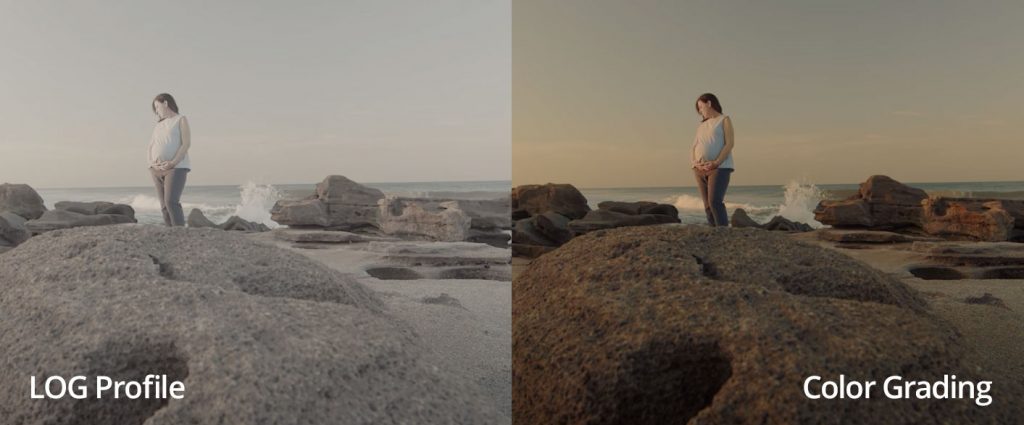 log profile color grading