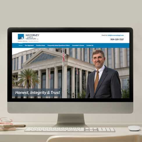 McCorvey Law Mediation Website Design Portfolio
