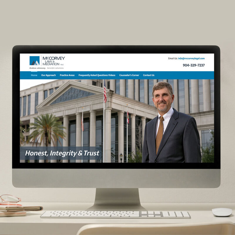 McCorvey Law Mediation Website Design Portfolio