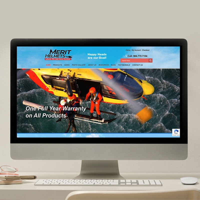 Merit Helmets Website Design Portfolio