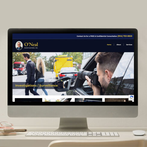 ONeal Investigations Inc Website Design Portfolio