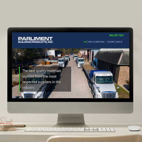 Parliment Building Products Web Design Portfolio