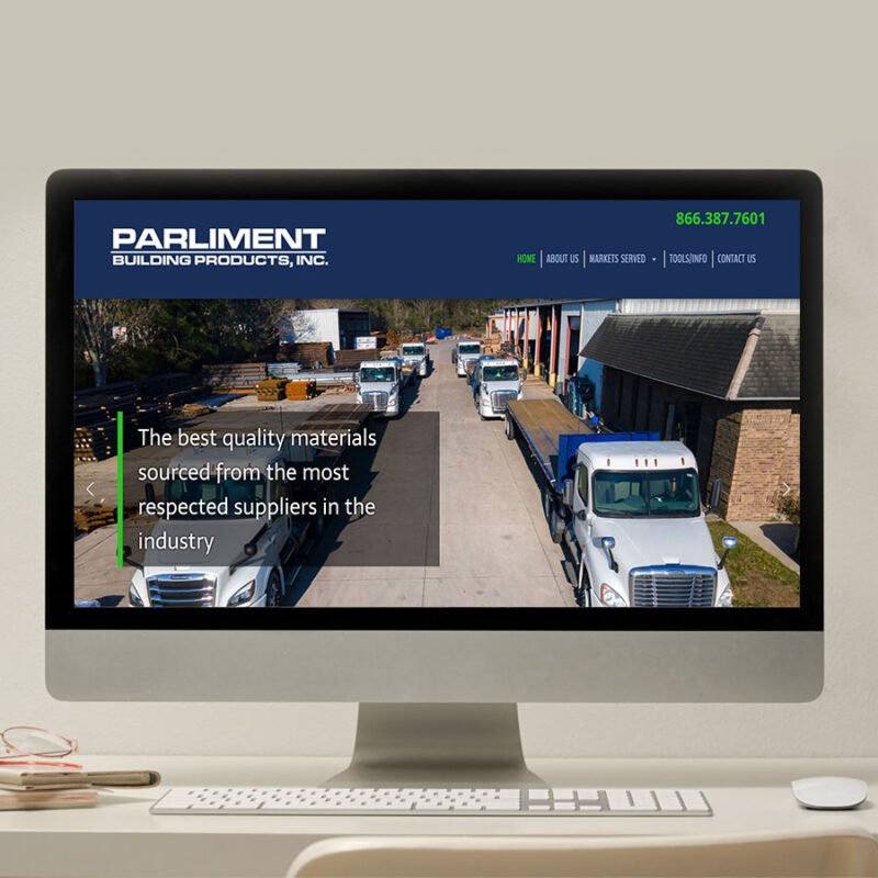 Parliment Building Products Web Design Portfolio