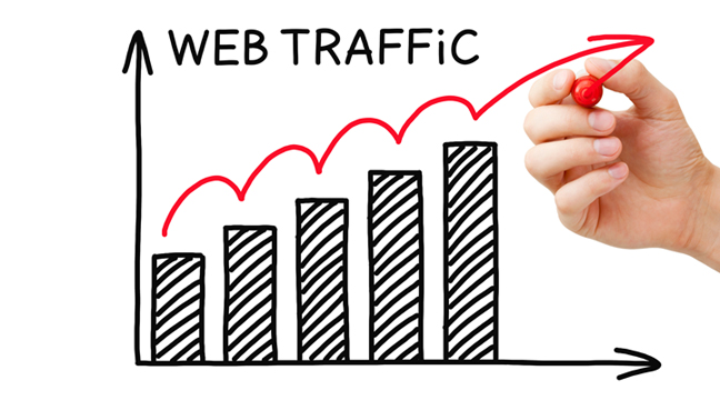 SEO increase web traffic graphic