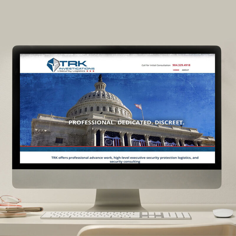 TRK Investigations Security Website Design Portfolio
