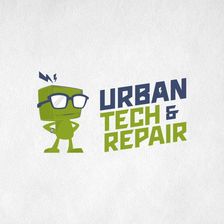 urban tech and repair logo design fisher agency