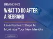 what to do after rebrand