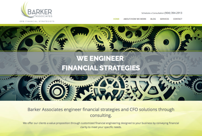 Barker Associates CFO Financial Strategists Website Design