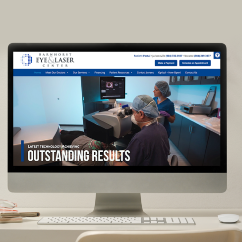 Barnhorst Eye Laser Center website portfolio
