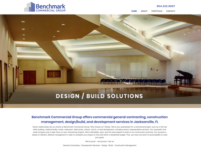 Benchmark Commercial Group website design