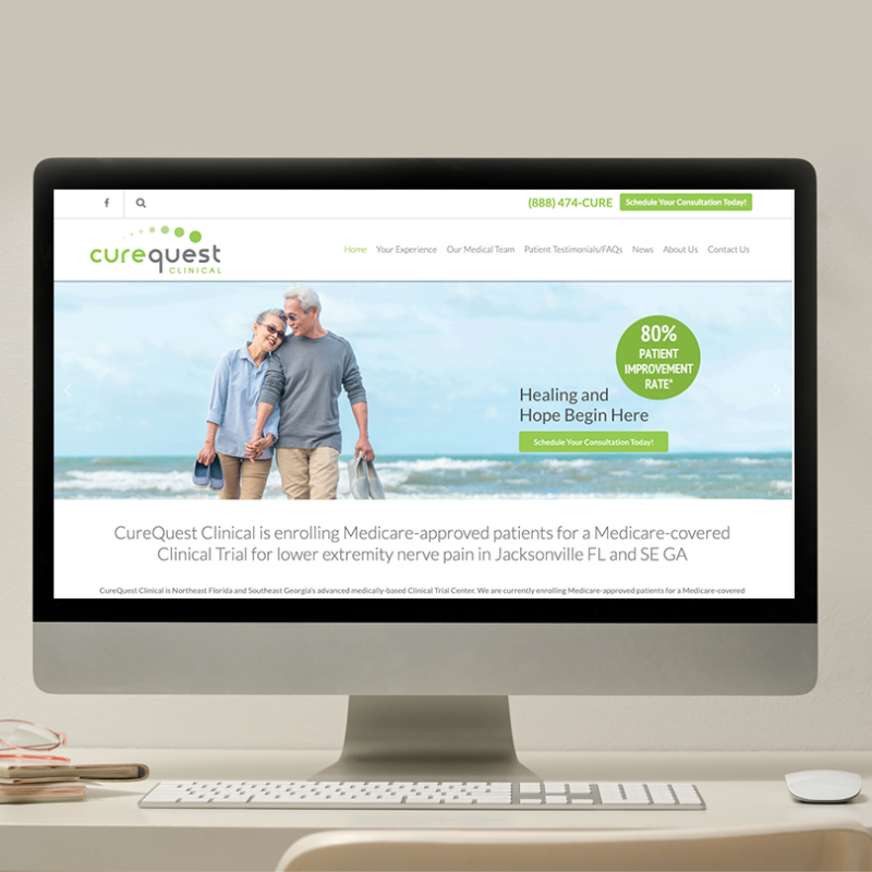 CureQuest Clinical website portfolio