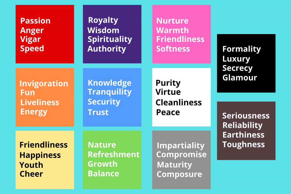 healthcare website colors