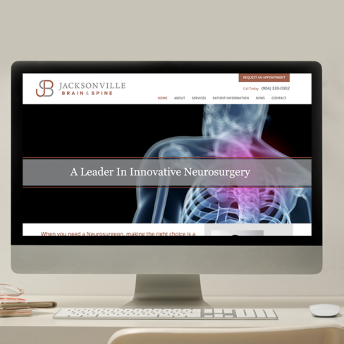 Jacksonville Brain Spine website portfolio