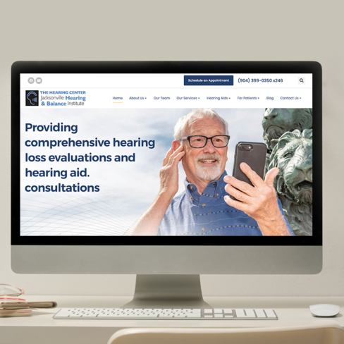 Jacksonville Hearing Balance website portfolio