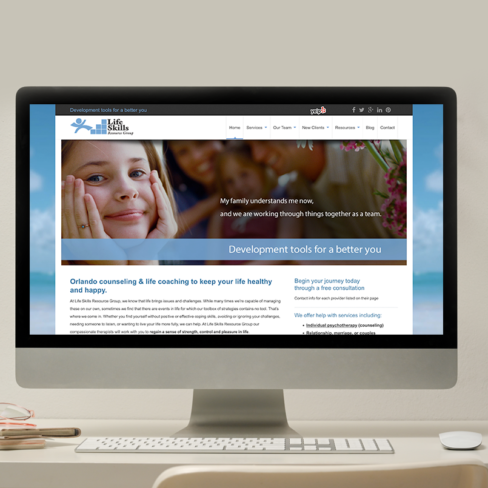 Life Skills Resource Group website portfolio