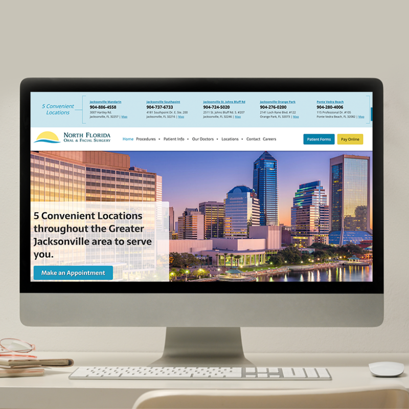 North FL Oral Facial Surgery website portfolio