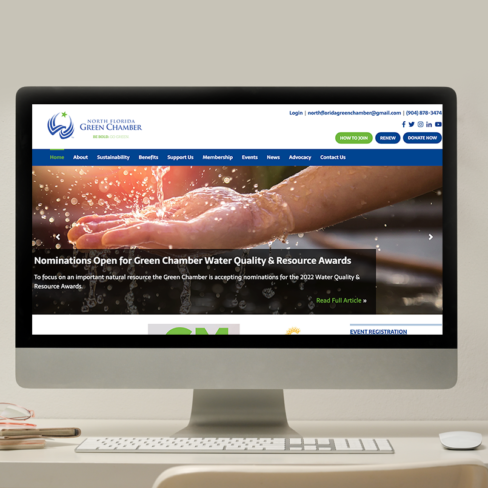North Florida Green Chamber website portfolio