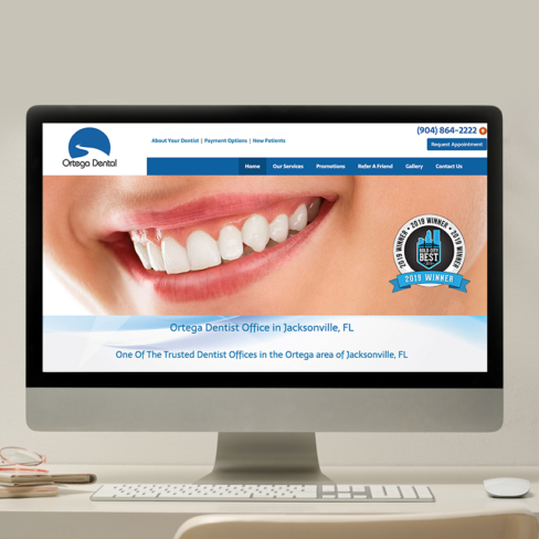 Ortega Dental website portfolio