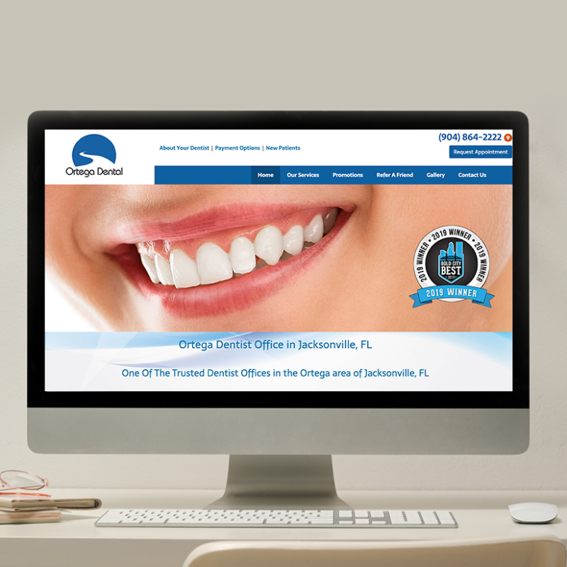 Ortega Dental website portfolio