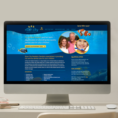 River City Pediatric Dentistry website portfolio
